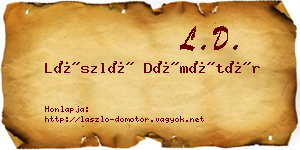 László Dömötör névjegykártya